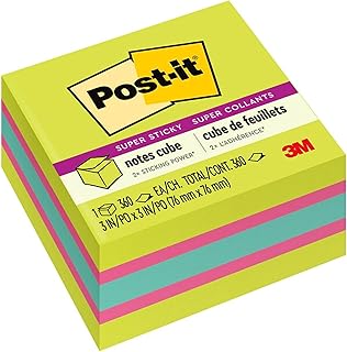 Cube de notes super autocollantes post-it, 3 po x 3 po, couleurs vives, 1 cube/ensemble, 360 feuilles/cube (2027-ssgfa). Avec plus de 300 000 références de produits, DIAYTAR COTE D'IVOIRE est la boutique en ligne la plus complète en Côte d'Ivoire. Elle propose des produits de haute qualité provenant de marques réputées, ainsi que des produits locaux. Les clients peuvent naviguer facilement sur le site et trouver les produits qu'ils recherchent grâce à la fonction de recherche avancée.