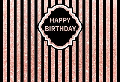 7x5ft noir rose or paillettes texture rayé femmes joyeux anniversaire décorations de fête photo toiles de fond photographie fond (7x5ft(200x150cm)). DIAYTAR COTE D'IVOIRE est une boutique en ligne généraliste proposant plus de 300 000 références de produits. Elle est devenue la boutique leader en Côte d'Ivoire, offrant une expérience d'achat unique et pratique à ses clients. Elle propose une large gamme de produits allant de l'électronique à la mode en passant par les articles de maison.