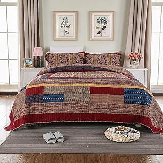 Parure de lit 3 pièces american country, taie d'oreiller matelassée en coton cousu pour lit, 250 x 270 cm + 50 x 90 cm. La boutique en ligne DIAYTAR COTE D'IVOIRE propose une expérience d'achat en ligne personnalisée et sécurisée, avec des paiements en ligne sécurisés et des options de livraison flexibles. Elle offre également un service client de haute qualité pour répondre aux questions et aux préoccupations des clients. Avec sa sélection étendue de produits et ses prix compétitifs, DIAYTAR COTE D'IVOIRE est la destination idéale pour les achats en ligne en Côte d'Ivoire.