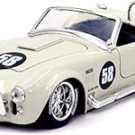 Jada toys big time muscle 1:24 1965 shelby cobra 427 s/c voiture blanche