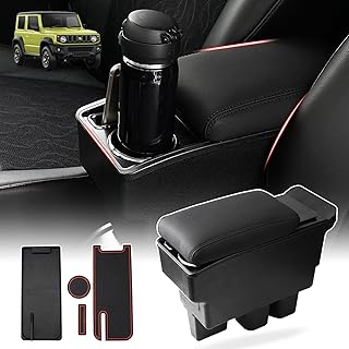 Boîte de rangement pour console centrale outorder pour suzuki jimny jb64w/jb74w 2018-2023, boîte