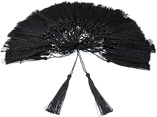 100 pièces noir 13 cm-5" marque-page à franges en soie douce fait la main