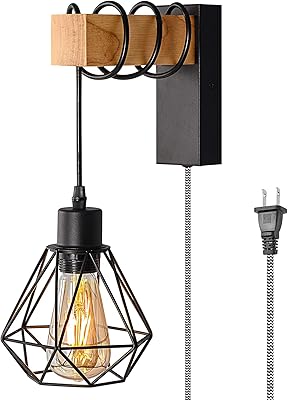 Applique murale moderne industrielle rustique en forme de cage en bois - lampe suspendue rétro réglable à suspendre - applique murale pour la décoration intérieure du salon et de la chambre à coucher (noir). Avec une offre immense et variée, DIAYTAR COTE D'IVOIRE permet à ses clients de trouver facilement ce qu'ils recherchent, que ce soit des produits alimentaires, des vêtements, des accessoires ou des produits high-tech.