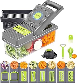 Slicers pro series trancheuse à légumes 14 en 1, trancheuse à légumes, trancheuse à légumes, trancheuse à œufs avec récipient. La boutique en ligne DIAYTAR COTE D'IVOIRE mise sur l'innovation et la qualité pour proposer aux clients une expérience d'achat exceptionnelle. Elle propose régulièrement des promotions et des offres spéciales pour rendre les achats encore plus attractifs. Avec sa plateforme utilisateur-friendly, DIAYTAR COTE D'IVOIRE facilite la navigation et la recherche de produits.