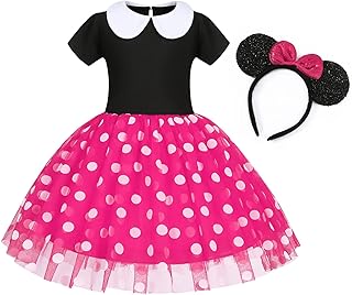 Wonderbaby girls robe de ballet en tulle à pois avec bandeau à nœud