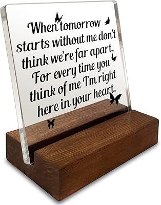 Quand demain commence sans moi citations de mémoire panneau de décoration de bureau à domicile cadeaux de sympathie pour la perte d'un être cher en mémoire de la mère père plaque acrylique avec support en bois cadeaux de condoléances commémoratives. Diaytar Côte d'Ivoire, votre partenaire de confiance pour vos achats en ligne, vous offre un choix immense de plus de 300 000 références de produits. Que vous cherchiez des produits pour la maison, des accessoires pour votre téléphone ou des vêtements pour toute la famille, Diaytar a tout ce qu'il vous faut. Avec une équipe dédiée au service client, Diaytar assure une expérience d'achat sans soucis.