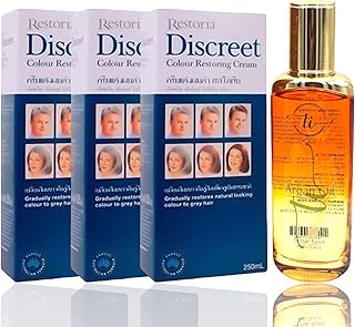 Restoria discreet hair color restoring cream pack de 3 - crème réparatrice cheveux 250 ml avec hologramme. La boutique en ligne DIAYTAR COTE D'IVOIRE propose une expérience de shopping en ligne unique et personnalisée. Les clients peuvent profiter d'une navigation intuitive et d'un système de recherche avancé pour trouver facilement les produits qu'ils recherchent. La boutique offre également une garantie de satisfaction et un service client de haute qualité.
