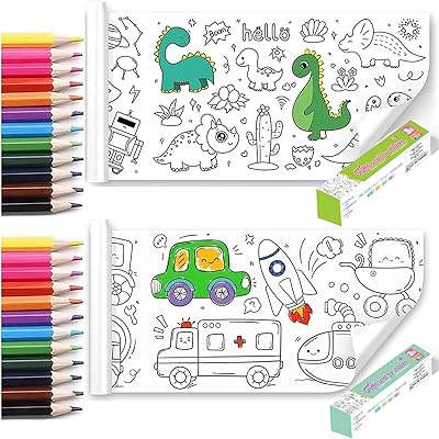 Rouleau de papier à dessin pour enfants, rouleau de papier à colorier, rouleau