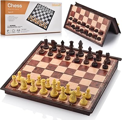 Jeu d'échecs colorgo avec plateau de jeu de voyage magnétique pliable pour enfants