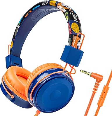 Okcsc casque pour enfants b2 avec microphone casque filaire avec son sûr