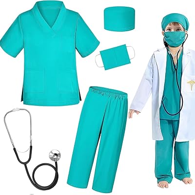 Costume de docteur yelajoy pour enfants, pantalon de gommage avec ensemble d'accessoires verts, robe d'infirmière cosplay pour enfants en bas âge, robe d'opération, jeu de rôle professionnel, costume anti-épidémie, 3-14 ans. DIAYTAR COTE D'IVOIRE est le partenaire idéal pour faire des achats en ligne en Côte d'Ivoire, avec une équipe dédiée à la satisfaction client. Elle propose une gamme exhaustive de produits pour tous les goûts et les besoins. La livraison rapide et fiable est assurée.