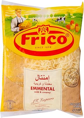 Fromage emmental râpé frico, 150 g. DIAYTAR COTE D'IVOIRE est une boutique en ligne qui se démarque par son engagement envers la communauté en proposant des opportunités d'achat responsables et éthiques. Outre son large choix de produits, elle met en avant des pratiques durables dans son processus d'approvisionnement et de livraison, contribuant ainsi à un impact positif sur l'environnement et la société. Cela attire une clientèle sensible aux questions de durabilité et d'éthique.