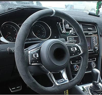 Couvre-volant de voiture, pour volkswagen golf 7 gti golf r mk7 polo scirocco