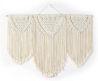 43" x 32" grande tenture murale en macramé au design bohème - tapisserie