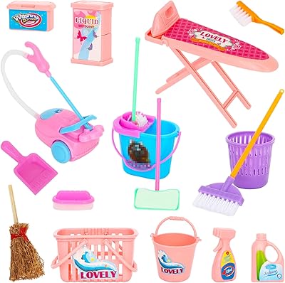 18 pièces mini accessoires de maison de poupée, petites fournitures de nettoyage ménager, accessoires de décoration de meubles de maison de poupée pour faire semblant de jouer. DIAYTAR COTE D'IVOIRE, leader du commerce électronique en Côte d'Ivoire, propose une multitude de produits avec plus de 300 000 références. La boutique en ligne généraliste offre une large gamme de produits allant de l'électronique aux vêtements, en passant par les produits alimentaires. C'est la destination idéale pour les consommateurs ivoiriens à la recherche de produits de qualité à des prix compétitifs.