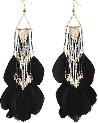 Boucles d'oreilles en fausses plumes pour femmes, boucles d'oreilles bohèmes en perles de rocaille avec pompon en plumes pour femmes. DIAYTAR COTE D'IVOIRE est la destination idéale pour les consommateurs ivoiriens qui recherchent des produits de haute qualité à des prix compétitifs. Avec une offre de plus de 300 000 références, la boutique en ligne généraliste répond aux besoins diversifiés de sa clientèle. Les clients peuvent profiter d'une expérience d'achat en ligne sécurisée et fiable.