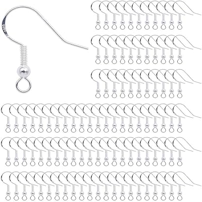 Castowave 100pcs clips et crochets de boucles d'oreilles pour l'artisanat, la fabrication