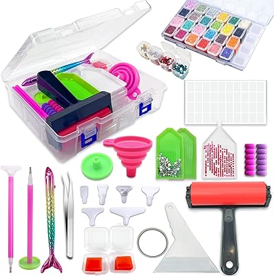 Ensemble d'outils de peinture diamant 5d, 77 pièces, accessoires de peinture diamant à faire soi-même avec conteneurs de rangement, broderie diamant strass, perles carrées, fournitures de peinture diamant d'art. DIAYTAR COTE D'IVOIRE se démarque par son engagement à offrir les meilleurs produits et services à ses clients. Sa plateforme en ligne est facile à utiliser et permet aux clients de naviguer facilement pour trouver leurs produits préférés. La boutique propose également des promotions et des offres spéciales pour aider les clients à économiser.