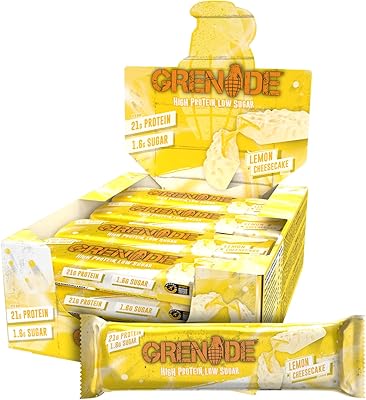 Barre grenade riche en protéines et faible en sucre - cheesecake au citron