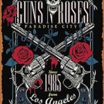 Affiche en métal wanfst guns n roses guns n roses, décoration murale artistique