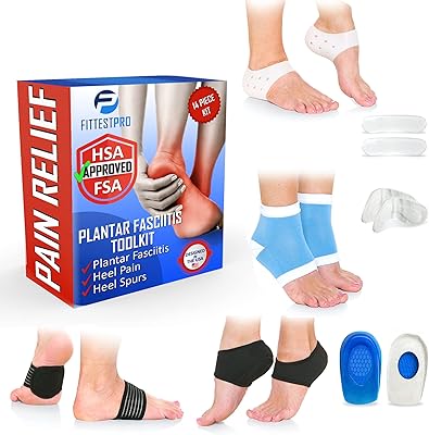 Ensemble de 14 pièces pour soulager la douleur de la fasciite plantaire - enveloppements thérapeutiques pour la fasciite plantaire de qualité médicale, chaussettes de compression, manchons de pied, supports de voûte plantaire, inserts de talon et poignées de talon. DIAYTAR COTE D'IVOIRE est une boutique en ligne généraliste qui propose plus de 300000 références de produits. Elle est la boutique leader en Côte d'Ivoire et offre une grande variété de produits à ses clients. Elle garantit la qualité et la sécurité de ses produits.