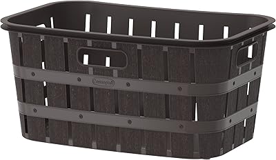 Panier à linge en bois de cèdre cosmoplast, marron foncé, capacité de 40
