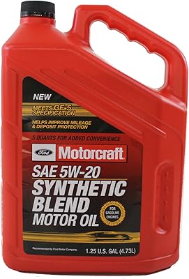 Huile moteur fluide ford motorcraft premium à mélange synthétique sae 5w-20 - pichet