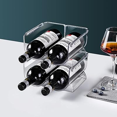 Urbazaar réfrigérateur et porte-bouteille d'eau, paquet de 2, organisateur de rangement empilable