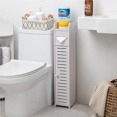 Okooz® petite armoire de salle de bain avec portes et étagères, meuble de salle de bain mince, organiseur de baignoire étroit, support de rangement pour serviettes et porte-papier, blanc. DIAYTAR COTE D'IVOIRE est une boutique en ligne généraliste proposant plus de 300 000 références de produits. Elle est devenue la référence pour les consommateurs ivoiriens à la recherche de produits variés et de qualité. Avec DIAYTAR, les clients bénéficient d'une expérience d'achat en ligne sécurisée et fiable.