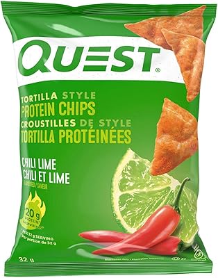 Quest nutrition - chips protéinées style tortilla - chili et citron vert
