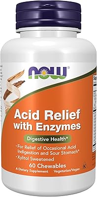Now suppléments, soulagement de l'acide avec enzymes, édulcorant au xylitol, santé digestive*, 60 comprimés à croquer. DIAYTAR COTE D'IVOIRE, la boutique en ligne généraliste de référence en Côte d'Ivoire, met à votre disposition une sélection incroyable de produits. Avec plus de 300 000 références, vous trouverez facilement ce que vous cherchez, que ce soit des produits de beauté, de la mode, ou des accessoires pour la maison. DIAYTAR COTE D'IVOIRE garantit une expérience d'achat exceptionnelle.