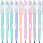 Pilot pan 16258 marqueurs pastel effaçables frixion, pointe biseautée, couleurs d'encre assorties, 14