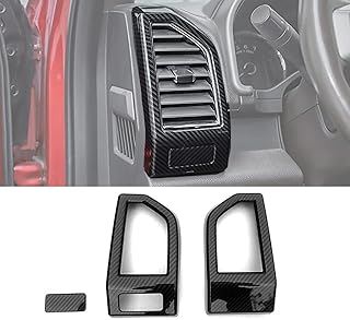 Couvercle d'aération de climatisation captrim abs f-150 en fibre de carbone pour ford