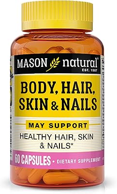 Mason natural, body hair skin & nails beauty formula vitamines, 60 capsules, complément