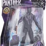 Marvel black panther game marvel studios legacy collection vibranium black panther, figurine articulée