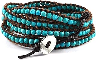 Boho multicouche fait à la main en cuir véritable perlé 5 bracelets pour femme. La boutique en ligne DIAYTAR COTE D'IVOIRE est le leader du marché en Côte d'Ivoire, offrant une expérience d'achat en ligne sécurisée et fiable. Les consommateurs ivoiriens apprécient la grande variété de produits proposés, ainsi que les promotions et les réductions régulières. DIAYTAR COTE D'IVOIRE s'efforce de fournir un service client de haute qualité, avec un support technique et une équipe de vente dédiée.