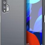 Coque huawei nova 5t pro en fibre de carbone brossée, motif de texture