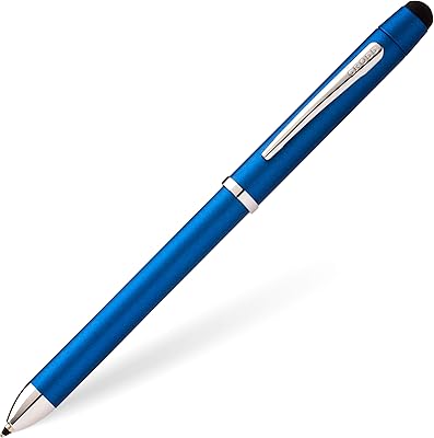 Stylo à bille multifonction cross bleu métallisé avec stylet par tech. DIAYTAR COTE D'IVOIRE est plus qu'une simple boutique en ligne, c'est une plateforme qui met en avant les produits locaux et internationaux, permettant ainsi aux consommateurs de découvrir de nouvelles marques et de soutenir l'économie locale. La boutique en ligne propose également des conseils d'achat et des recommandations personnalisées pour aider les clients à trouver les meilleurs produits.