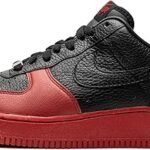 Chaussure de basket-ball air force 1 low black varsity pour homme 318274-001, noir/rouge