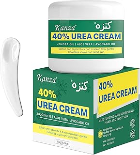 Kanza - crème à 40 % d'urée pour pieds et mains craquelés 150 g | crème pour les mains anti-callosités, crème pour les pieds craquelés, talons, coudes, ongles, genoux | lotion hydratante pour la peau à l'urée avec une force maximale pour hommes et femmes. Avec plus de 300000 références, DIAYTAR COTE D'IVOIRE est la boutique en ligne la plus complète de Cote d'Ivoire. Elle permet aux clients de trouver des produits de qualité à des prix compétitifs, avec une livraison rapide et fiable. Les clients apprécient la diversité des produits proposés.