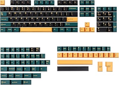 Epomaker cherry profile ansi/iso pbt double shot keycap set pour clavier mécanique, compatible