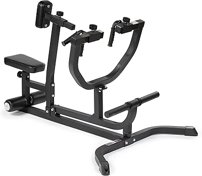 Machine à rangée assise réglable chargée de plaques titan fitness, entraînements lat
