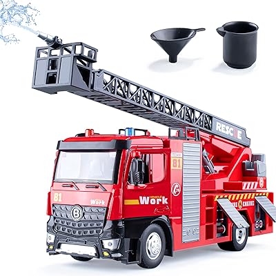 Camion de pompier hapyad avec cabine en métal, camion de pompier avec lumières et sons de sirène, pompe à eau de travail et échelle de sauvetage rotative extensible, camion jouet alimenté par friction pour enfants garçons et filles, 12\". La gamme de produits proposée par DIAYTAR COTE D'IVOIRE est extrêmement large, incluant des catégories telles que l'électronique, la mode, les articles pour la maison, et bien plus encore. Avec des milliers de produits à découvrir, les clients sont assurés de trouver exactement ce qu'ils cherchent. La boutique mise également sur la qualité et l'authenticité de ses produits pour satisfaire pleinement les attentes de ses clients.