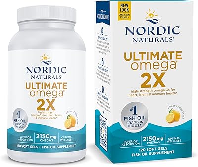 Nordic naturals omega 2x - oméga-3 supplémentaires pour soutenir la santé cardiaque, cérébrale
