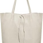 Grand sac fourre-tout en cuir avec fermeture éclair pour le shopping les voyages