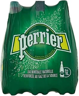 Eau minérale gazeuse naturelle perrier, 1 litre (paquet de 6)