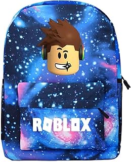 Sac à dos d'école pour enfants avec étoiles bleues design roblox pour garçons