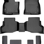 Tapis de sol maxliner à 3 rangées noir pour mazda cx-9 2016-2021