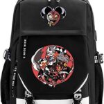 Sac à dos usb jupkem anime helluva boss avec port de chargement