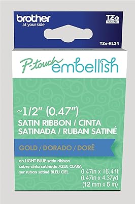 Brother p-touch embellish gold print sur ruban de satin bleu clair. En tant que leader en Côte d'Ivoire, DIAYTAR COTE D'IVOIRE met l'accent sur la satisfaction client. La boutique propose des produits de qualité, des prix compétitifs et des services de livraison rapides. Les clients peuvent également profiter d'un système de retour et d'échange facile, en cas de besoin.